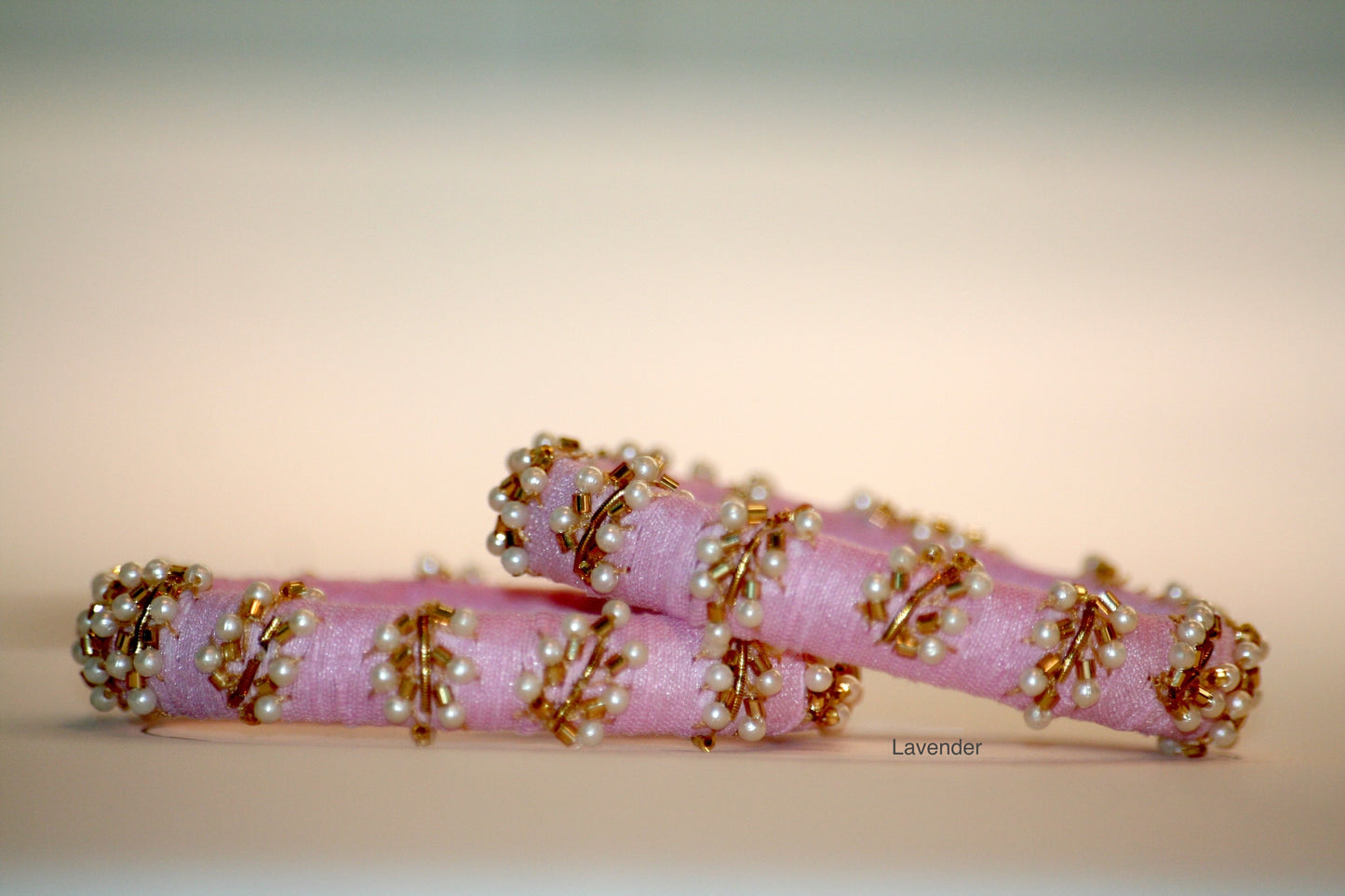 Zardozi Hand-Embroidered Raw Silk Bangles